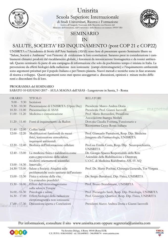 Salute, Società ed Inquinamento (post COP 21 e COP22)